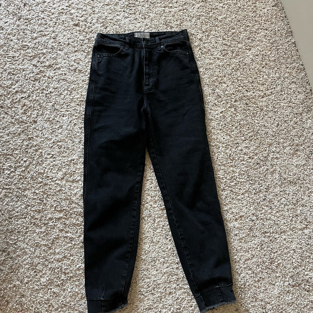 Freee people black straight leg jeans